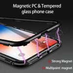 Wholesale iPhone Xs Max Fully Protective Magnetic Absorption Technology Transparent Clear Case (Red)